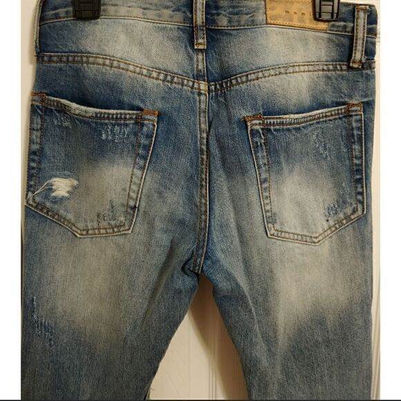 MNML Men's Jeans Fully Distressed Waist Size 29 Unisex - Picture 5 of 11